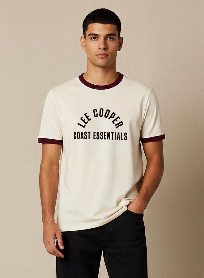 Lee Cooper Men Regular Fit Crew Neck Short Sleeve Logo Print T-shirt - Image 1